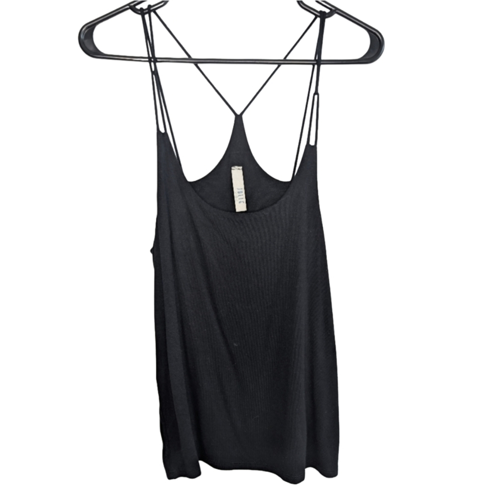Jolie Women's Small Black Rayon Stretch Strappy Tank Top‎